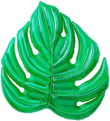 DMGF Inflatable Swimming Pool Float Leaves Giant Air Mat With Rapid Valves Summer Portable Water Sport Toy Loungers And Floats Beach Drifter For Adults Kids Green