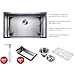 32 Inch Commercial Undermount Single Bowl Stainless Steel Kitchen Sink Outer Lip Thickness 11 Gauge Basin Thickness 18 Gauge