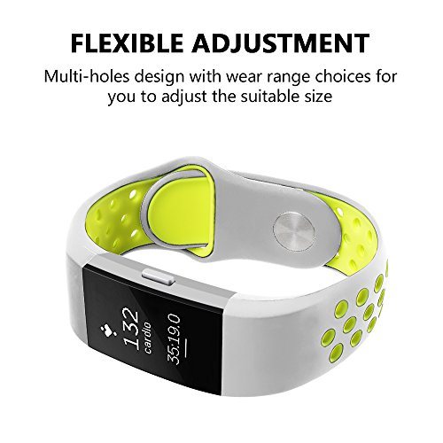 image for iGK Silicone Replacement Bands Compatible for Fitbit Charge 2, Adjusta