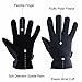 OZERO Winter Gloves, -20°F Cold Proof Thermal Glove - Deerskin Suede Leather Palm and Polar Fleece Back with Heatlok Insulated Cotton Layer - Keep Warm in Cold Weather - Denim/Tan/Gray (S/M/L/XL)