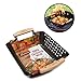 Camerons Grill Basket- Non-Stick BBQ Barbecue Grilling Wok w Heat-Resistant Handles for Meat, Vegetables, and Seafood