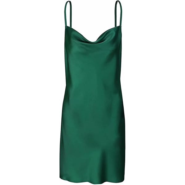 COMFY ONE Womens Satin Dress Draped Cowl Neck Slip Dress Elegant Spaghetti Straps Cocktail Beach Party Dress (as1, Alpha, x_l, Regular, Regular, Dark Green) at Amazon Women's Clothing store COMFY ONE Womens Satin Dress Draped Cowl Neck Slip Dress Elegant Spaghetti Straps Cocktail Beach Party Dress (as1, Alpha, x_l, Regular, Regular, Dark Green) at Amazon Women's Clothing store