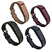 4PCS EPYSN Compatible Fitbit Flex Band,Silicone Replacement Wristband For Fitbit Flex Bracelet Sport Bands with Metal Watch Band Buckle Large/Small Black-Navy-Brown-Purple