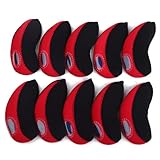 HDE 10pc Neoprene Golf Iron Club See Through Window Head Cover Protection Case Set - for Taylormade, Nike, Callaway