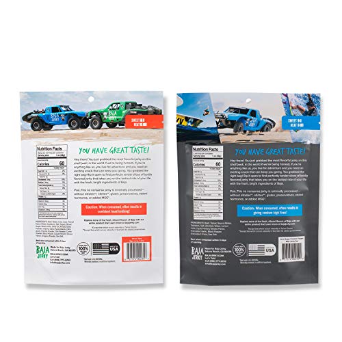 Baja Beef Jerky Variety Pack Healthy Beef Jerky, Gluten Free, 10g