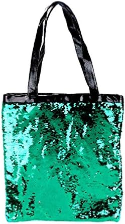 Uniklook Reversible Sequin Mermaid Zipper Closure Tote Bag 14" X 16"