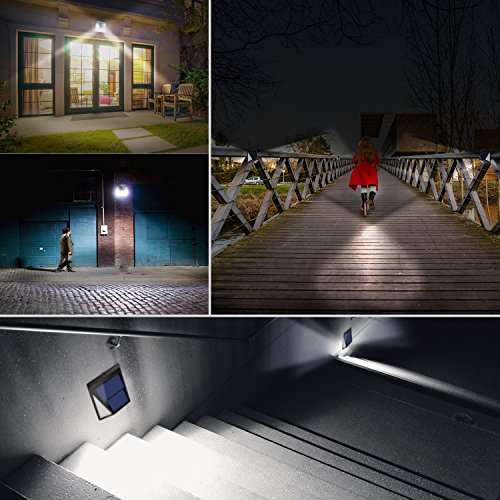 82 LEDs Solar Motion Sensor Lights Outdoor, ZOOKKI Super Bright Waterproof Solar Powered Wall Lights Outside, Wireless Security Lights Night Light for Garden Fence Deck Yard Garage Driveway-2 Pack