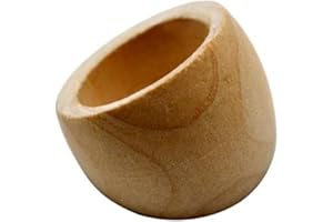 WE ME Original Natural Wood Rings Handmade Retro Geometric Round Statement Rings Vintage Bohemia Wooden African Ethnic Ring Jewelry for Women