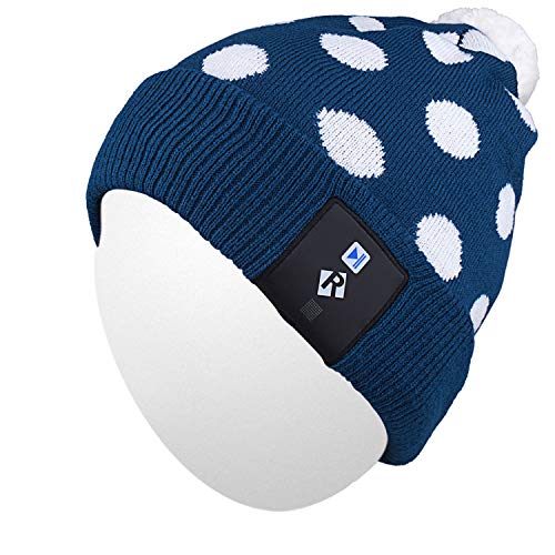Qshell Stylish LED Bulb Light Up Beanie Hat Knit Cap Pom Pom Twinkle Lights 4 feet 18 LEDs for Men Women Indoor and Outdoor, Festival, Holiday, Celebration, Parties, Bar, Christmas Gifts - Blue - Thumbnail 7