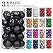 Jusdreen 31pcs Christmas Balls Ornaments for Xmas Tree Shatterproof Christmas Tree Hanging Balls Decoration for Holiday Party Baubles Set with Hang Rope 1.97