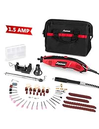 Kit de herramientas giratorias con velocidad variable, 100 piezas de accesorios versátiles, eje flexible, soporte para colgador y guía de corte para proyectos de hogar y manualidades, Masterworks MW119