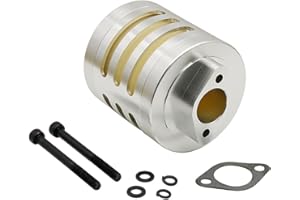 FLMLF Aluminum Air Filter Set for 1/5 RC Hpi Baja Rovan King Motor 5B 5T 5SC FG GoPed (Silver-Aluminum) TOP Speed RC World