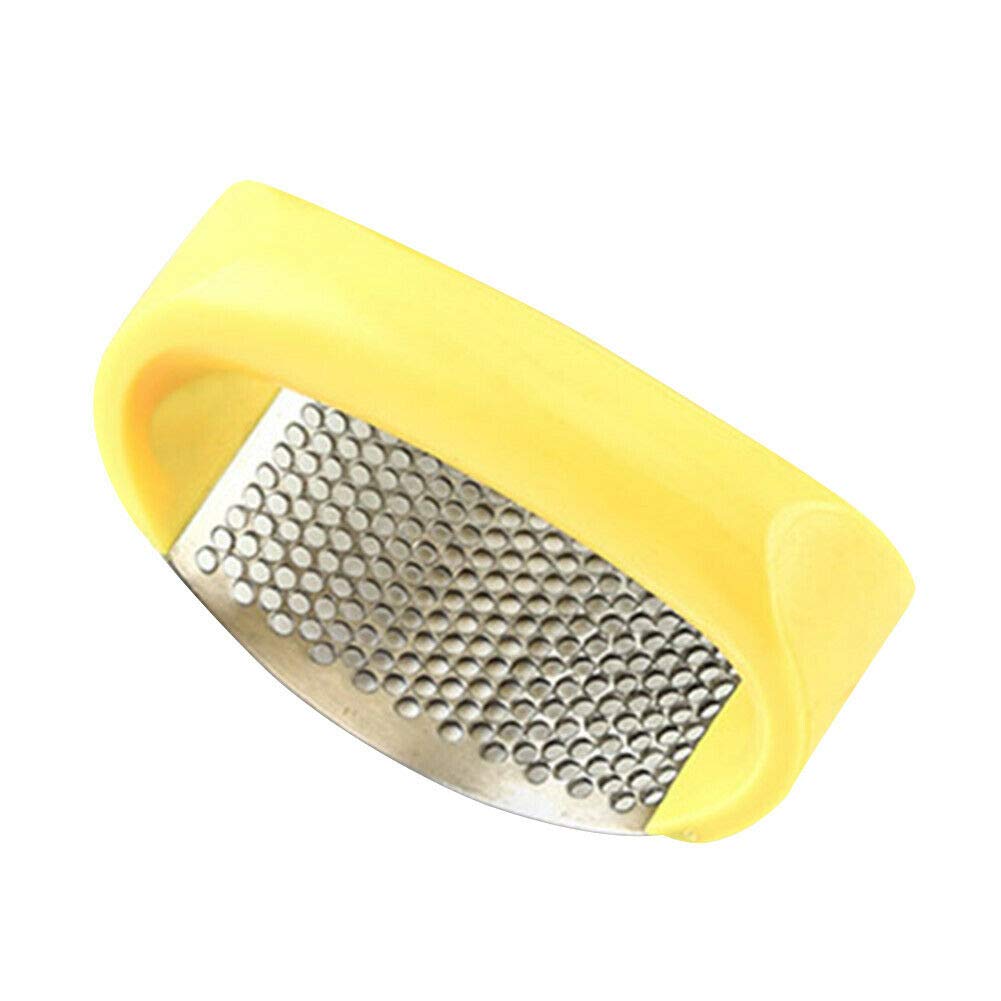 Premium Quality Stainless Steel Garlic Press Smasher - with Silicon Peeler Garlic Crusher Rocker Friendly to use - Ginger Crusher - Stainless Steel Chopper
