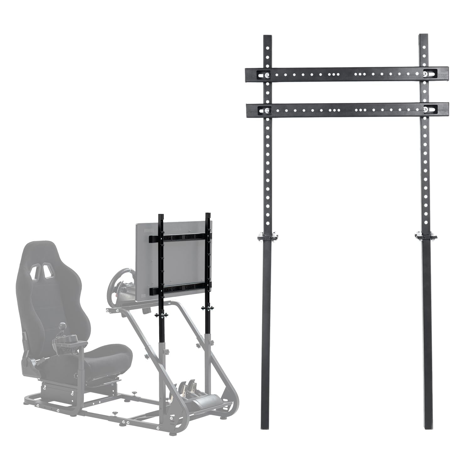 Marada Sim Monitor Stand Suitable for Multiple Brand Cockpit Support from 32to 55 inches Adjustable TV Position Height Display Mount Racing Simulator TV Frame (Proprietary Parts for Cockpit 37)