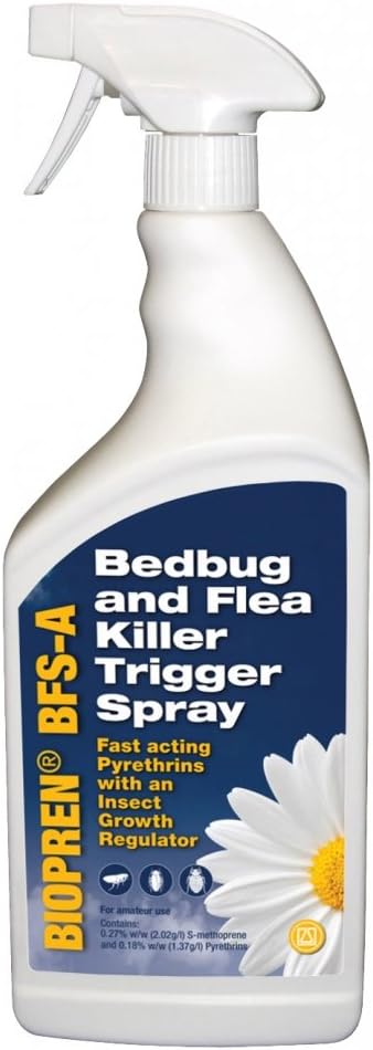 Bed Bug and Flea Killer Spray Treatment (1 Litre) - Spray Around Bedrooms, Mattresses, Bed Frames, Furniture