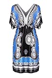 G2 Chic Women's Printed Patterned Smocked Lengthy Tunic Top