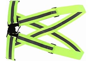 Depisuta High Visibility Reflective Vest Leash: Adjustable Safety Safety Vest and Cycling, Unisex Design