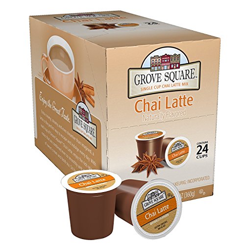 Grove Square Tea, Chai Latte, 24 Single Serve Cups (Pack of 5)