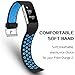 SKYLET Compatible with Fitbit Charge 2 Bands for Men Women, 3 Pack Breathable Silicone Replacement Sport Wristbands Compatible with Fitbit Charge 2 with Secure Clasp Men Women Large Small