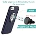ICONFLANG iPhone 8 Case, iPhone 7 Case iPhone SE 2nd Generation Case, 360 Degree Rotating Ring Kickstand Case Shockproof Impact Protection Function Can Work with Magnetic Car Mount case 2018-Navy