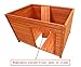 HiCaptain Waterproof Solid Cedar Pet House Deluxe Dog Kennel Universal Fits for Small Medium Large Animals (L:45 x 30.5 x 31.5 Inch, Brown)