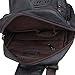 Zebella Men's Letaher Unbalance Chest Pack Multipurpose Backpack Crossbody Shoulder Bag Travel Sling Bag