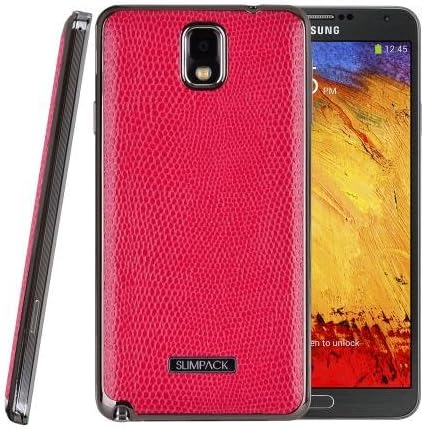 Galaxy Note 3 Case, SlimPack¬ [Luxurious Red] [Genuine Leather] Ultra Slim Replacement Battery Door Case Cover for Samsung Galaxy Note 3 / Note III (2013)