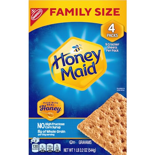 HONEY MAID GRAHAM CRACKERS, FAMILY SIZE, 19.2 OZ