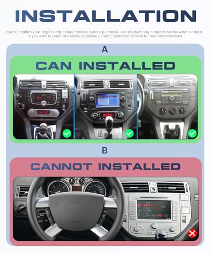 6G+128G 8 Core Android Autoradio per Ford Kuga/Escape 2008-2012, 9 Pollici Schermo Carplay Android Auto Senza Fili Bluetooth FM/RDS/EQ/DSP WiFi GPS Panoramica a 360° Comandi al Volante Retrocamera