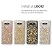 kwmobile Case for LG G5 / G5 SE - Clear TPU Soft Phone Cover - Flakes Design, Gold/Transparent