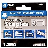 Surebonder 55014 Heavy Duty 1/4-Inch Length Staples, Arrow T50 Type, 1250 Count