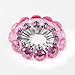 IQUALITE 12pcs Diamond Shape Crystal Glass 30mm Cabinet Drawer Knob Pink