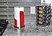 Paper Towel Holder | Brushed Stainless Steel & Iron Accents | Won’t Unravel or Tip Over | Designed for Most Roll Sizes | Vertical Countertop Dispenser (UpGood Paper Porter, True Red)