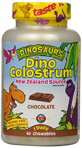 KAL Dino Colostrum Chocolate Chewables, 300 mg, 60 Count