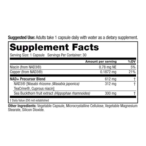 Juvenon BloodFlow-7 Nitric Oxide Supplement with Nitrosigine + Peak NAD+