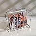 mDesign Decorative Metal Wire Magazine Holder, Organizer - Standing Rack for Magazines, Books, Newspapers, Tablets, Laptops in Bathroom, Family Room, Office, Den - Chrome