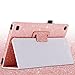 BENTOBEN Kindle Fire 7 Case (Compatible with 7th and 9th Generation Tablet, 2017 and 2019 Releases), Glitter Folio Stand with Stylus Holder Auto Wake/Sleep Protective Case for Amazon Fire 7, Rose Gold
