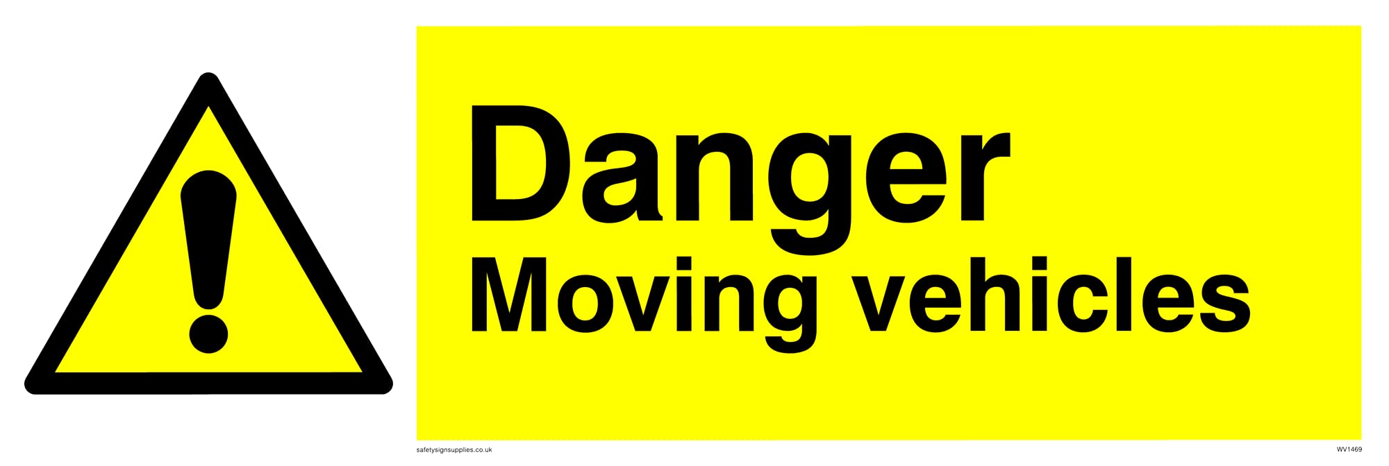Danger Moving Vehicles Sign - 300x100mm - L31