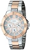 GUESS Women's U0024L1 Dazzling Silver & Rose-Gold-Tone Sport Watch