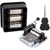 Kikkerland DIY Build Your Own Hand Crank Music Box Mechanical Movement Tool Kit, Custom Songs, Gifts for Music Lovers