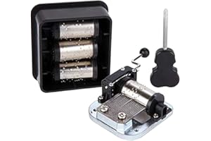Kikkerland DIY Build Your Own Hand Crank Music Box Mechanical Movement Tool Kit, Custom Songs, Gifts for Music Lovers