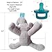 Soothie Pacifier, UDS Pacifier Clip with Detachable Soft Stuffed Animal as Pacifier Holder for Baby (Elephant)