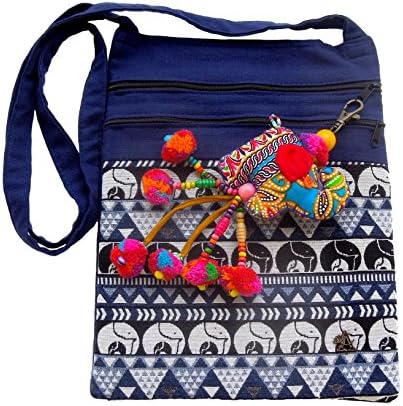 Akitai Tribal Pompom Elephants Geometric Small Crossbody Bag - Sales Today Womens Fashion Ideas
