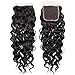 Alibeauty Brazilian Water Wave Bundles with Closure 9A Unprocessed Virgin Human Hair Weave 3 Bundles with Closure Natural Black Remy Hair Extensions (20 22 24+18inch)
