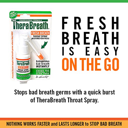 TheraBreath Fresh Breath Throat Spray with Green Tea, 1 Ounce (Pack of 3)