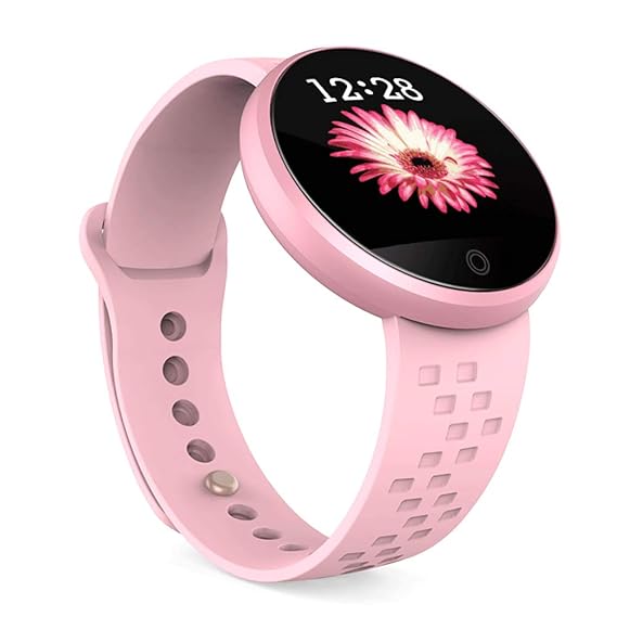 B36 Damen Fitness Tracker, IP68 Wasserdichter IPS Farbbildschirm Bluetooth Verstellbares Armband mit Herzfrequenz-Monitor, Ak