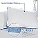 Gusseted Pillows For Sleeping In Luxurious Comfort (2 pack) - Extra Plush, High Loft Premium Quality Queen Size Pillows for Back and Side Sleepers - Medium Firmness - Crafted In USA