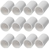 AUXBC 12PCS 1/2 Inch SCH40 PVC Pipe Coupling Adapter, Socket x Socket, Heavy Duty Slip Connectors Straight Pressure Fittings for Plumbing Irrigation DIY Projects Industrial, ASTM Standard White