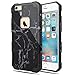 iPhone 8 Case, CinoCase iPhone 7 Liquid Case 3D Creative Bling Glitter Moving Quicksand Love-Heart Design Sparkle Clear Soft TPU Protective Cover Black Marble