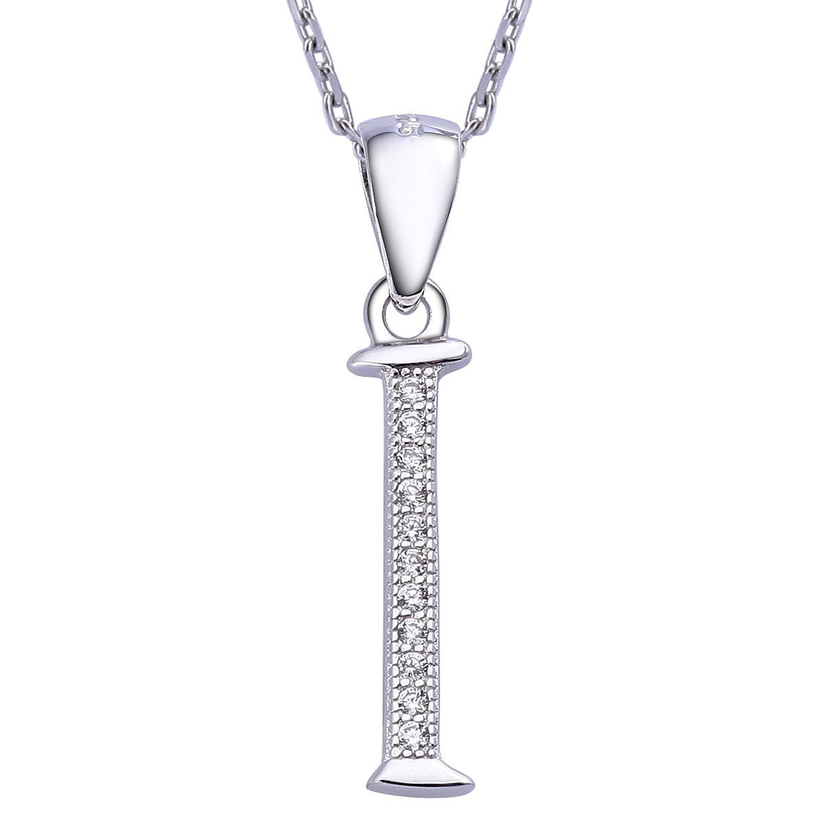 VIKI LYNN Initial Pendant I 925 Sterling Silver Letter Necklace with Cubic Zirconia Personalised Gifts for Women Ladies — image 1